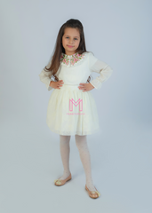 Ensemble Rose jupe carreaux et chemise pour fille