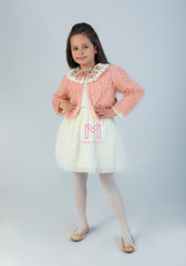 Ensemble Rose jupe carreaux et chemise pour fille